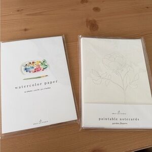 Watercolor Paper and Paintable Notecards Set